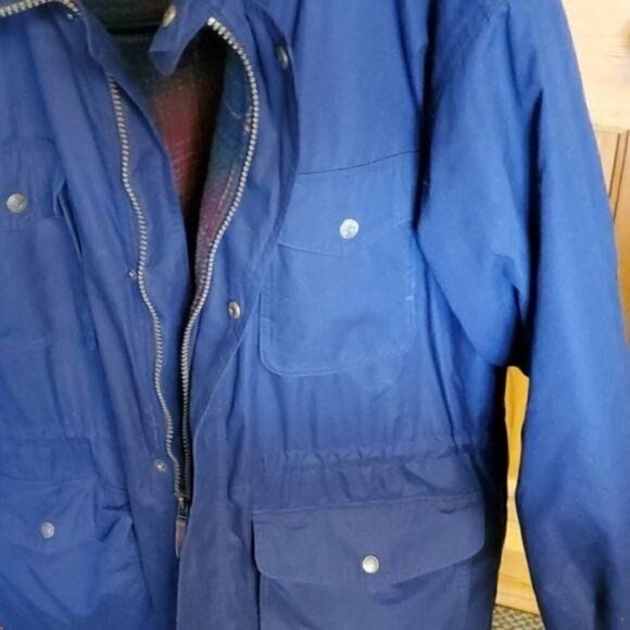 Lands' End Thinsulate Wool Lined Zippered Cinched Sz. L Jacket w Pockets - Picture 2 of 11